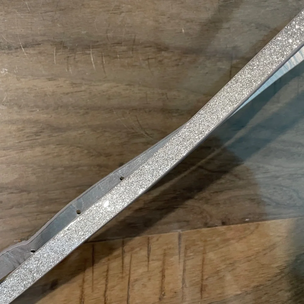 Super Thin Sparkly Silver Girl's Belt